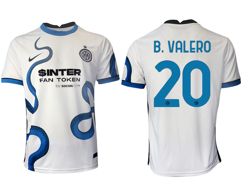 Men 2021-2022 Club Inter Milan away aaa version white #20 Soccer Jersey